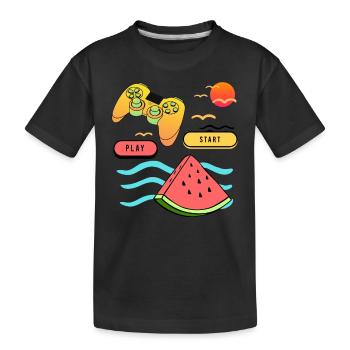 SUMMER GAMER JEU VIDÉO ESPORTS - T-shirt bio Premium Enfant - noir - Devant
