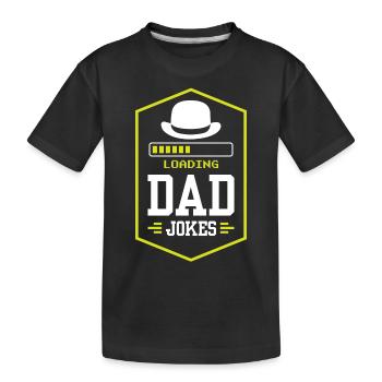 Dad Joke Papa Joke Jokes Father - Kids' Premium Organic T-Shirt - black - Front