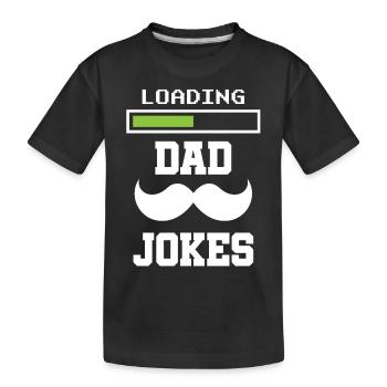 Dad Joke Papa Joke Father Jokes - Kids' Premium Organic T-Shirt - black - Front