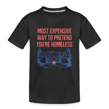 Faites semblant d’être sans-abri Camping Funny Camper - T-shirt bio Premium Enfant - noir - Devant