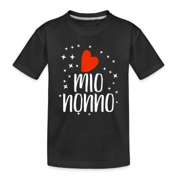 J’aime mon cadeau de grand-père Quiero a mio nonno - T-shirt bio Premium Enfant - noir - Devant