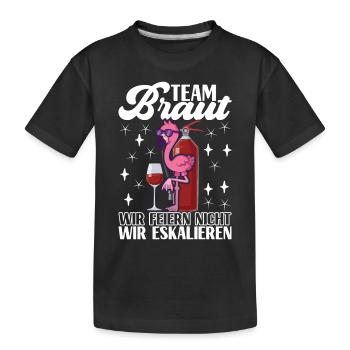 Junggesellenabschied Bräutigam Poltern Geschenk - Kinder Premium Bio T-Shirt - Schwarz - Vorne