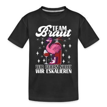 Junggesellenabschied Bräutigam Poltern Geschenk - Kinder Premium Bio T-Shirt - Schwarz - Vorne