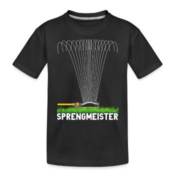 Sprengmeister Garten Schrebergärtner Hobbygärtner - Kinder Premium Bio T-Shirt - Schwarz - Vorne