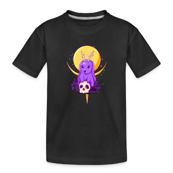 Lapin effrayant avec des bois occultes Goth - T-shirt bio Premium Enfant - noir - Devant
