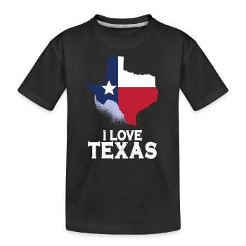 J’adore la fierté texane des dictons texans - T-shirt bio Premium Enfant - noir - Devant