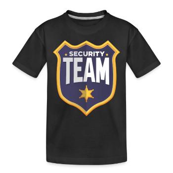 Security Team Security Team Bouncer Security - Kids' Premium Organic T-Shirt - black - Front