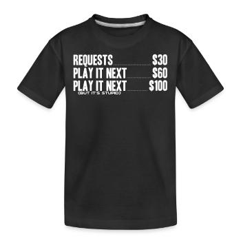 DJ, Clubbing, Song Request - Kids' Premium Organic T-Shirt - black - Front