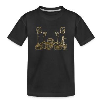 Photographie Appareil photo Appareil photo Photographe - T-shirt bio Premium Enfant - noir - Devant