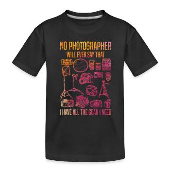 Aucun photographe ne pourra jamais faire aussi drôle - T-shirt bio Premium Enfant - noir - Devant