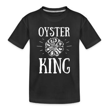 Huîtres écaillées fruits de mer et pelleteuse de palourdes - T-shirt bio Premium Enfant - noir - Devant