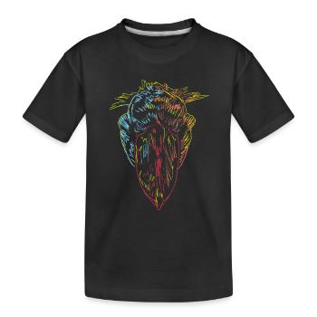 Bec-de-chaussure d’oiseau coloré - T-shirt bio Premium Enfant - noir - Devant