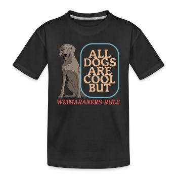 Weimaraner Hunde | Hundebesitzer Geschenk - Kinder Premium Bio T-Shirt - Schwarz - Vorne