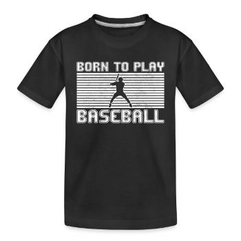 Baseball - Kinder Premium Bio T-Shirt - Schwarz - Vorne