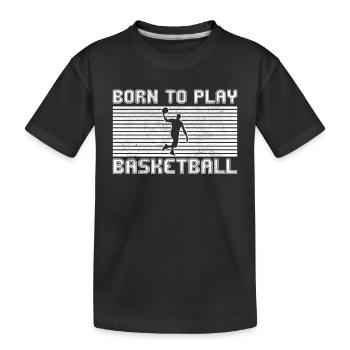 basket-ball - T-shirt bio Premium Enfant - noir - Devant