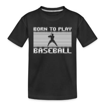 Baseball - Kinder Premium Bio T-Shirt - Schwarz - Vorne