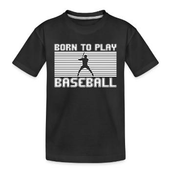 Baseball - Kinder Premium Bio T-Shirt - Schwarz - Vorne
