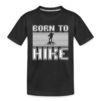 Wandern - Kinder Premium Bio T-Shirt - Schwarz - Vorne