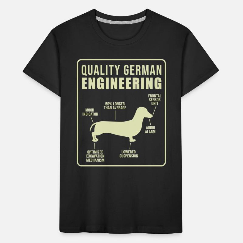 Quality German Engineering Daschund Kinder Premium Bio T-Shirt