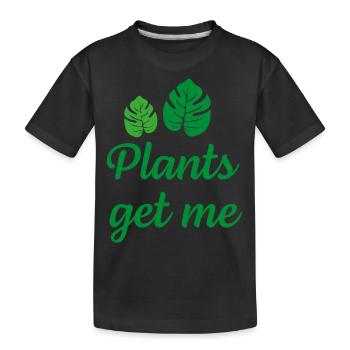 Pflanzen verstehen mich - Kinder Premium Bio T-Shirt - Schwarz - Vorne