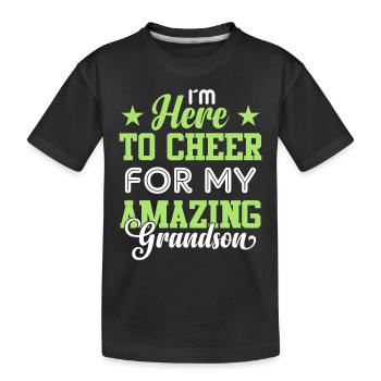 Je suis ici pour mon incroyable petit-fils - T-shirt bio Premium Enfant - noir - Devant