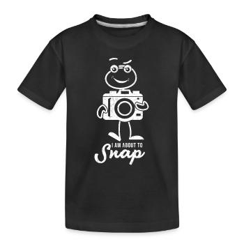 Funny Photography I'm About to Snap - Kids' Premium Organic T-Shirt - black - Front