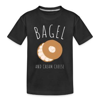 Sesame Bagel New York Jewish Deli - Kinder Premium Bio T-Shirt - Schwarz - Vorne