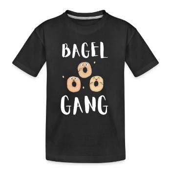 Sesame Bagel New York Jewish Deli - Kinder Premium Bio T-Shirt - Schwarz - Vorne