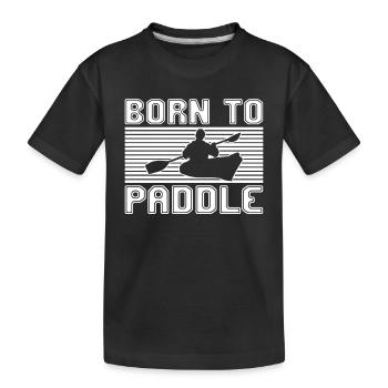 Canoeing - Kids' Premium Organic T-Shirt - black - Front
