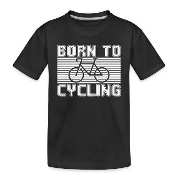 Fahrrad fahren - Kinder Premium Bio T-Shirt - Schwarz - Vorne