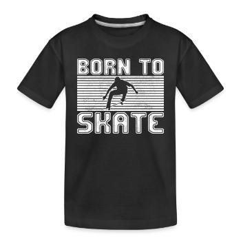 skaten - Kinder Premium Bio T-Shirt - Schwarz - Vorne