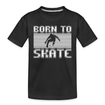 skating - Kids' Premium Organic T-Shirt - black - Front