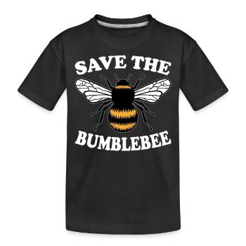 Extinction des espèces d’abeilles bourdons Protection des bourdons - T-shirt bio Premium Enfant - noir - Devant