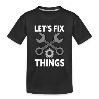 Automechaniker Werkzeuge Lassen Sie uns Dinge reparieren Automechaniker - Kinder Premium Bio T-Shirt - Schwarz - Vorne