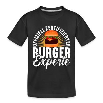Fast Food Burger - Kinder Premium Bio T-Shirt - Schwarz - Vorne
