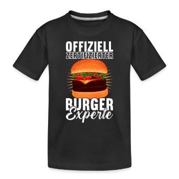 Fast Food Burger - Kinder Premium Bio T-Shirt - Schwarz - Vorne