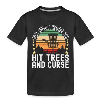 Disc Golf Disc Golfer - Kids' Premium Organic T-Shirt - black - Front
