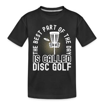 Disc Golf Disc Golfer - Kids' Premium Organic T-Shirt - black - Front