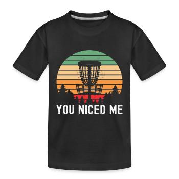 Disc Golf Disc Golfer - Kids' Premium Organic T-Shirt - black - Front