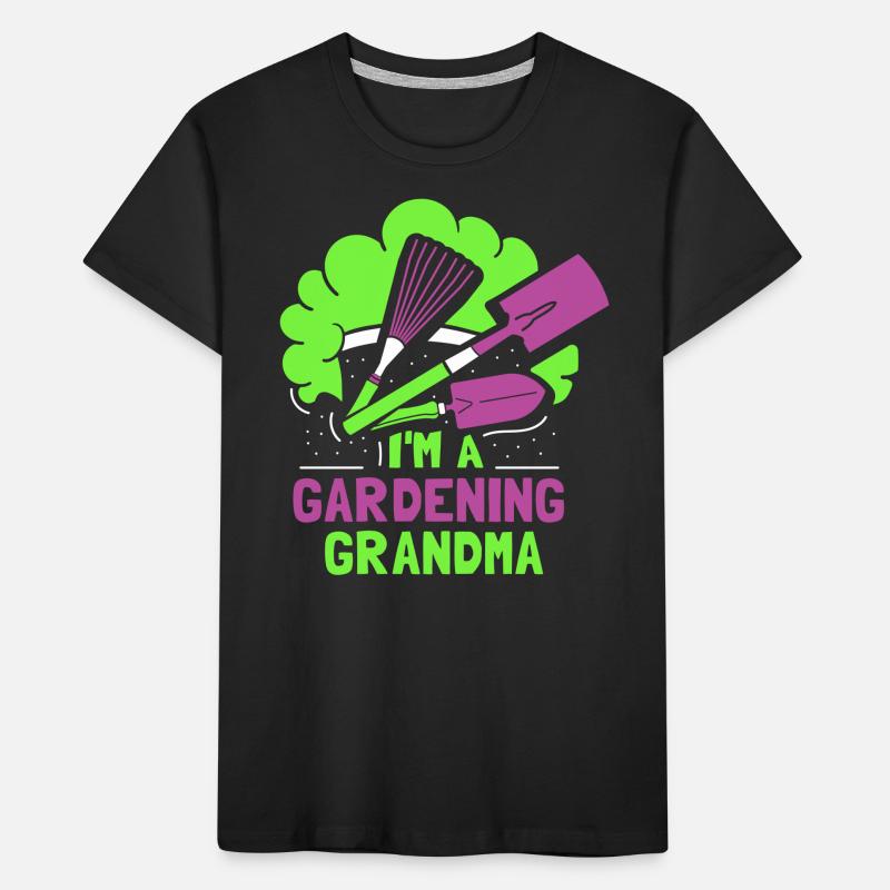 Ich Bin Eine Gärtnernde Oma Großmutter Garten Kinder Premium Bio T-Shirt