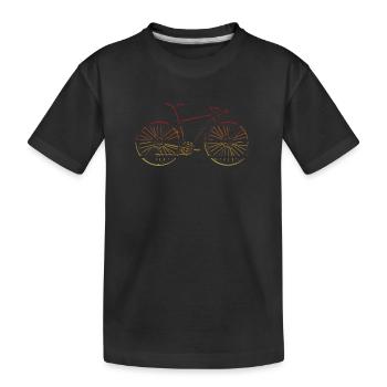 Road Bike Silhouette Ride Cycling Biker Fun - Kids' Premium Organic T-Shirt - black - Front