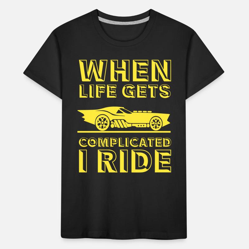 Wenn Das Leben Kompliziert Wird Fahr Auto Kinder Premium Bio T-Shirt