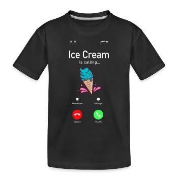 Ice Cream Phone Display Cone Ice - Kinder Premium Bio T-Shirt - Schwarz - Vorne