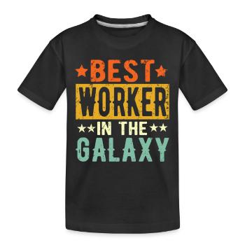 Best Arbeiter ever Arbeiter Geschenk - Kinder Premium Bio T-Shirt - Schwarz - Vorne