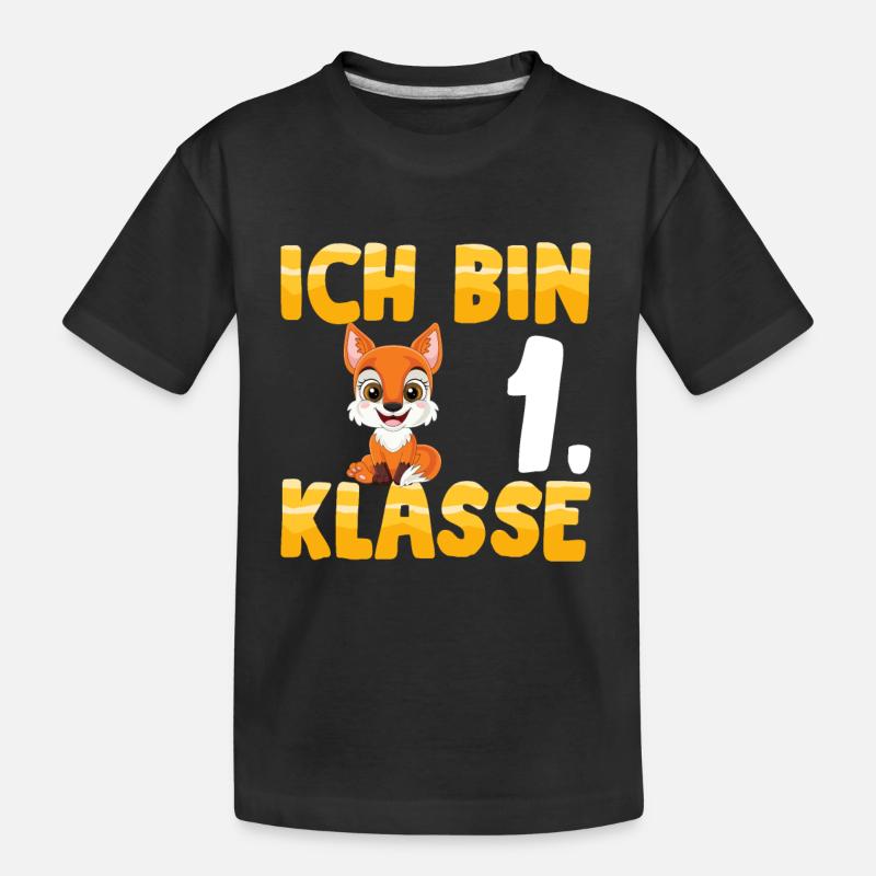 Ich bin 1. Klasse - Kinder Premium Bio T-Shirt - Schwarz