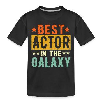 Best Schauspieler ever Schauspieler Geschenk - Kinder Premium Bio T-Shirt - Schwarz - Vorne