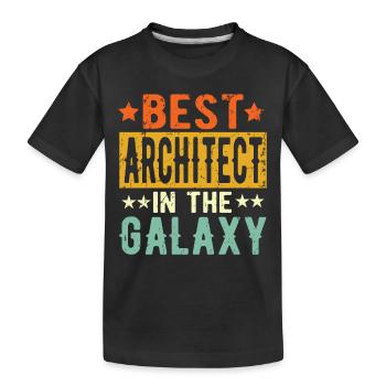 Best Architekt ever Architekt Geschenk - Kinder Premium Bio T-Shirt - Schwarz - Vorne