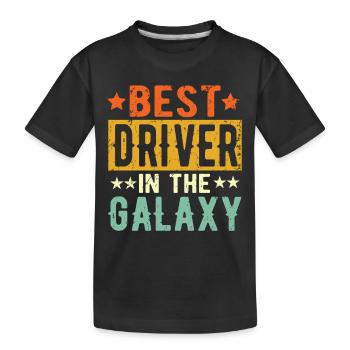 Best Fahrer ever Fahrer Geschenk - Kinder Premium Bio T-Shirt - Schwarz - Vorne