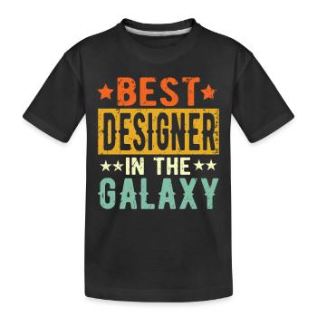 Best Designer ever Designer Gift - Kids' Premium Organic T-Shirt - black - Front