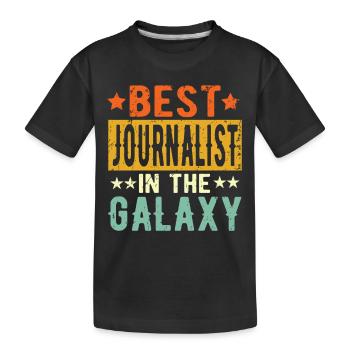 Best Journalist ever Journalist Geschenk - Kinder Premium Bio T-Shirt - Schwarz - Vorne